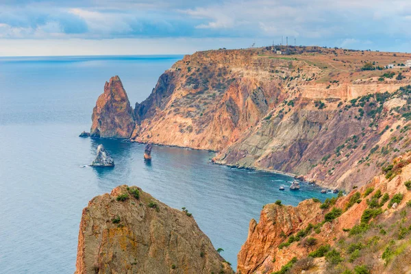 Vista Superior Del Cabo Fiolent Mar Negro Crimea — Foto de Stock