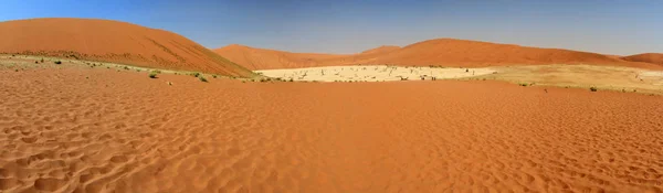 Sossusvlei Paisagem Vale Morto Deserto Nanib Perto Sesriem Namíbia — Fotografia de Stock