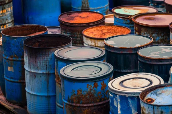 Several Barrels Toxic Waste Dump Stock Photo by ©YAYImages 258875636