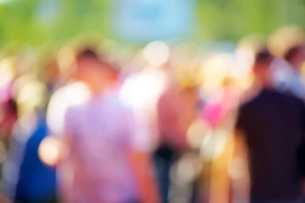 Sfocatura Folla Persone Pubblico All Aperto Luogo Riunione Sfondo Evento — Foto Stock