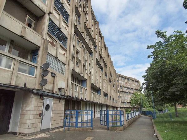 Londres Inglaterra Reino Unido Marzo 2009 Urbanización Robin Hood Gardens — Foto de Stock