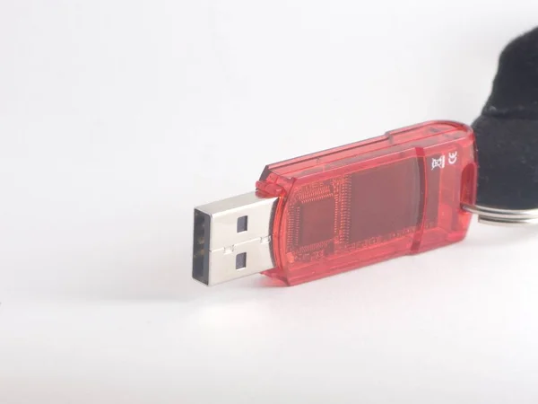 Usb Paměť Bílém Radiační — Stock fotografie