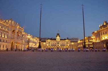 View of Piazza Unit d'Italia, Trieste - Italy  clipart