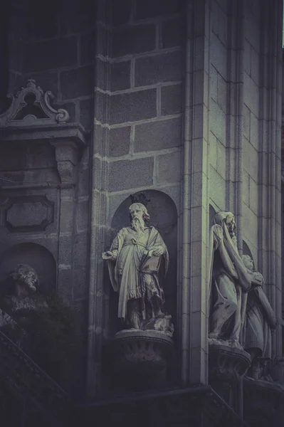 Scultura Cattedrale Toledo Maestoso Monumento Spagna — Foto Stock