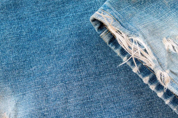 Detalle Jeans Desgarrado Textura Mezclilla — Foto de Stock