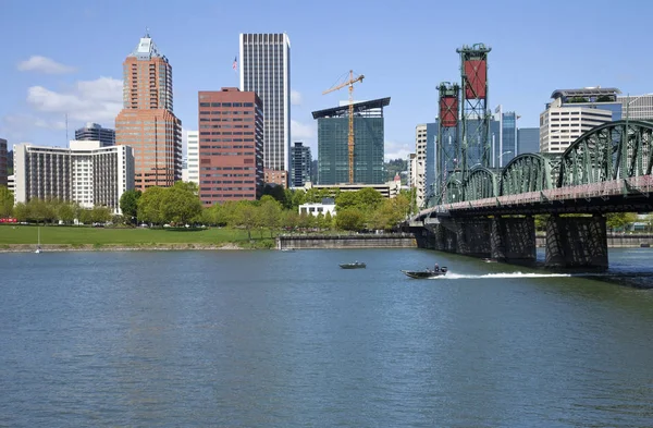 Ciudad Portland Oregon Skyline Primavera — Foto de Stock