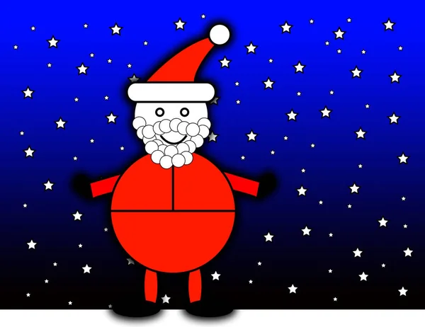 Santa Claus Con Fondo Nocturno —  Fotos de Stock