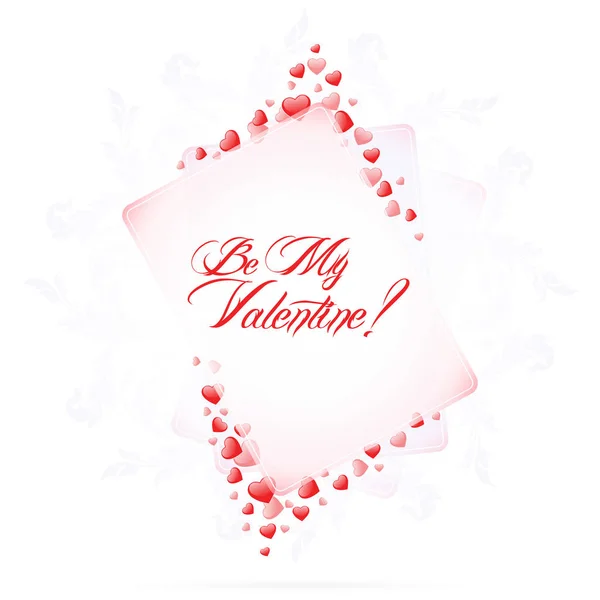 Kaligrafické Valentine Karty Být Můj Valentýn — Stock fotografie