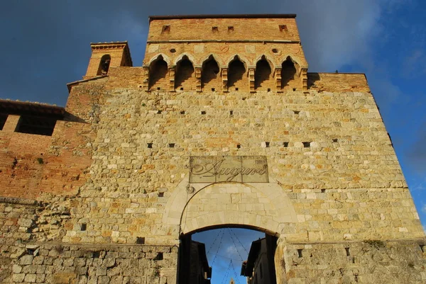 San Gimignano Egy Középkori Város Firenze Közelében Híres Tornyai — Stock Fotó