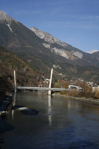 Most Hungerburgbahn Nad Inn Innsbrucku — Stock fotografie