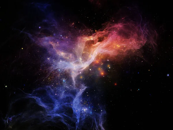 알고리즘 코스모스 시리즈 천문학 물리학 과학주제에 그래픽 역할을하는 프랙탈 요소의 — 스톡 사진