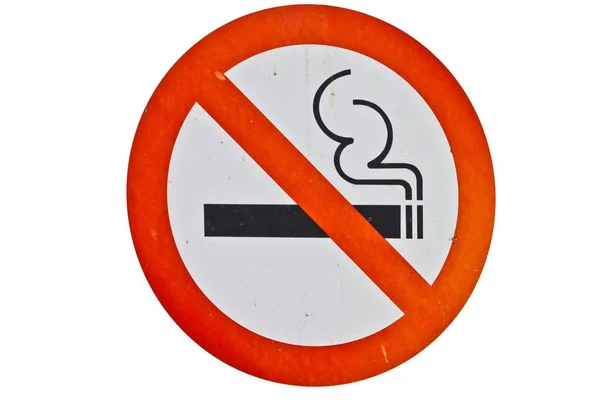 Символ Запретной Зоны Курения Знак Изолирован Белом Фоне — стоковое фото