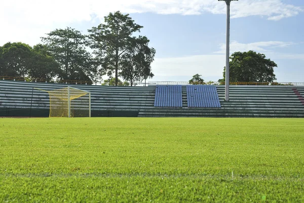 Objetivo Césped Verde Campo Fútbol — Foto de Stock