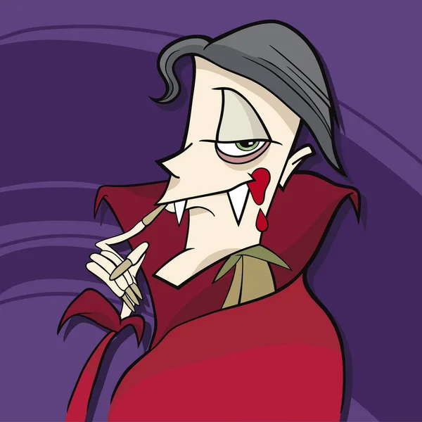 Ilustrasi Kartun Vampir Lucu — Stok Foto