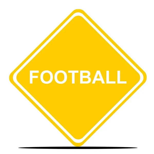 Футбольный Футбольный Знак Белом Фоне — стоковое фото