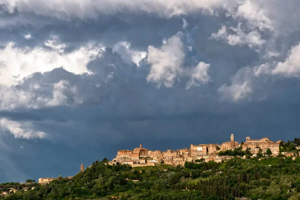 Vista Para Montepulciano Toscana — Fotografia de Stock