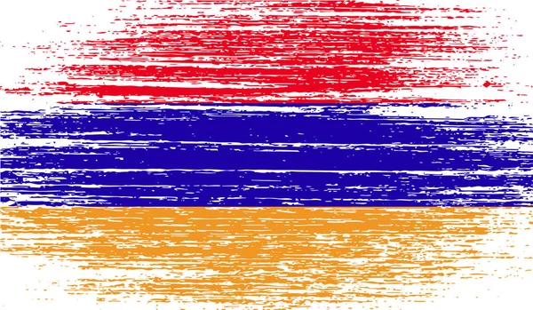 Flaga Armenii Starą Teksturą Ilustracji — Zdjęcie stockowe