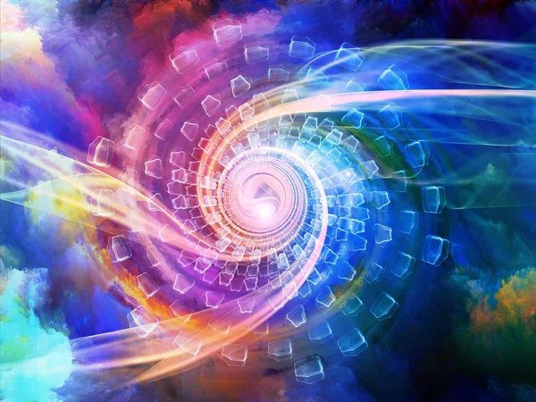 Colors Motion Series Backdrop Composed Fractal Spiral Elements Textures Suitable — Stock Photo, Image