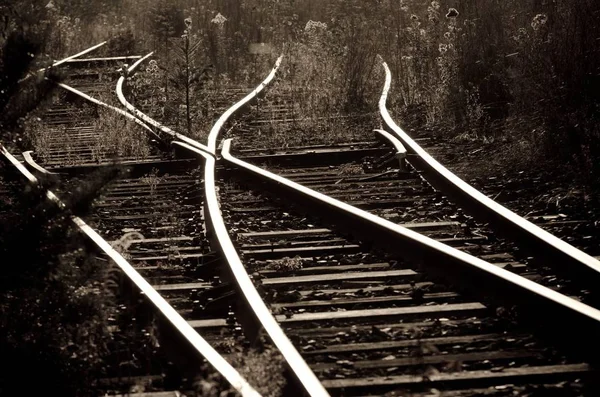 Industrial Railway Road Background — Stock Photo, Image