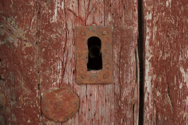 ドアロック付き古いものの詳細 — ストック写真