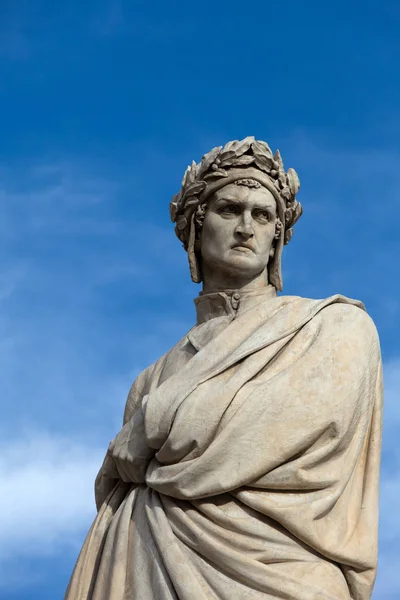 Híres Költő Dante Alighieri Piazza Santa Croce Firenze Olaszország — Stock Fotó