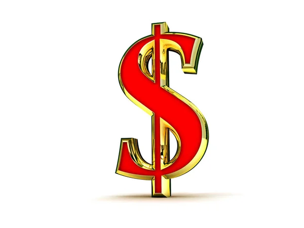 Digital Illustration Dollarn Färg Bakgrunden — Stockfoto