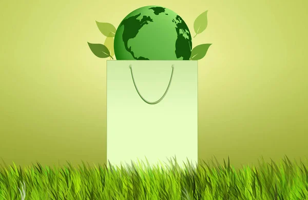Grüner Hintergrund Für Ökologie — Stockfoto