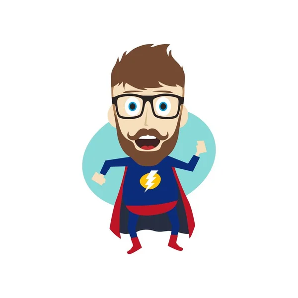 Super Herói Desenho Animado Personagem Tema Arte Vetorial Ilustração — Fotografia de Stock