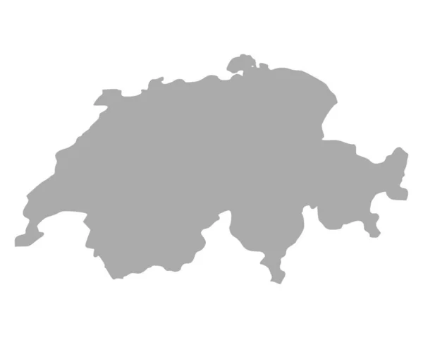 Χάρτης Της Ελβετίας Επίπεδη Γραφική Απεικόνιση Του Απλού Χάρτη Γεωγραφία — Φωτογραφία Αρχείου