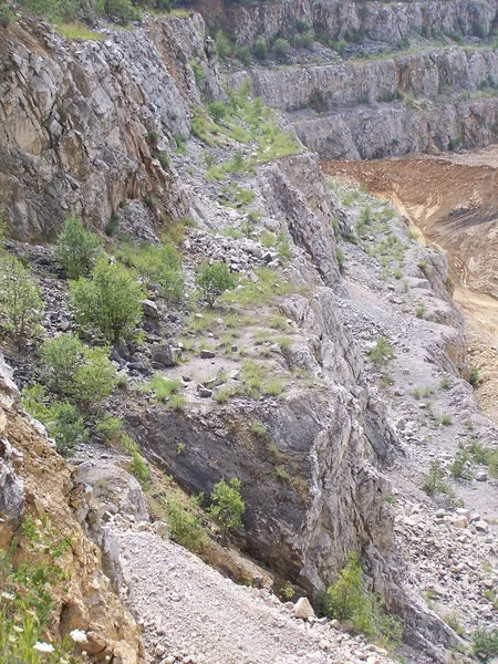 Mina Piedra Caliza Durante Día — Foto de Stock