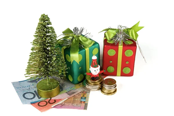 Christmas Time Spending Australia Currency — Stok Foto