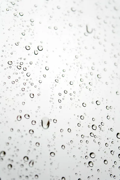 Gotas Lluvia Ventana Vidrio Dof Poco Profundo — Foto de Stock