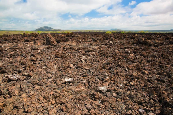 Superficie Rocas Basalto Tsavo West Kenia África — Foto de Stock