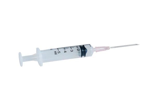 Syringe Isolated White Clipping Path — Stock Photo, Image