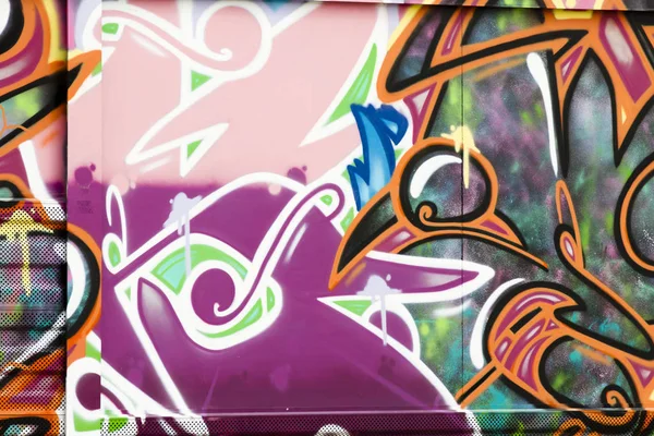 Spanya Bir Grafiti Renkli Segment — Stok fotoğraf