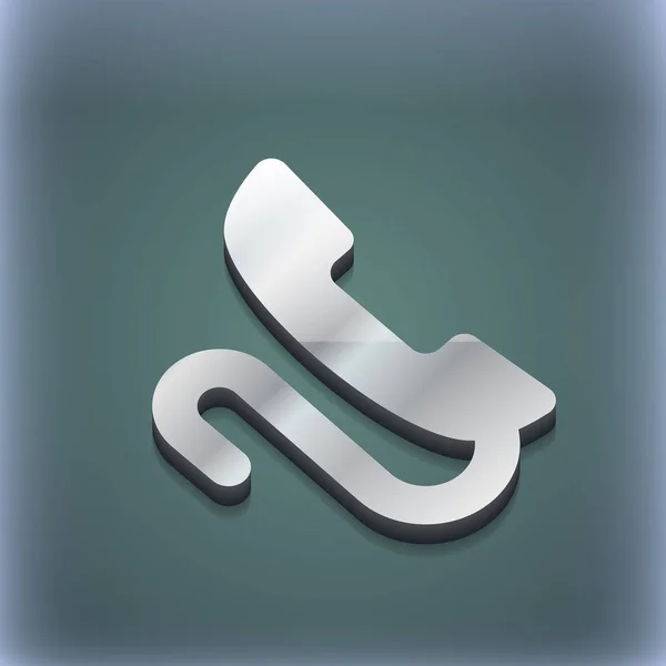 Retro Telefoon Handset Pictogram Symbool Stijl Trendy Modern Design Met — Stockfoto