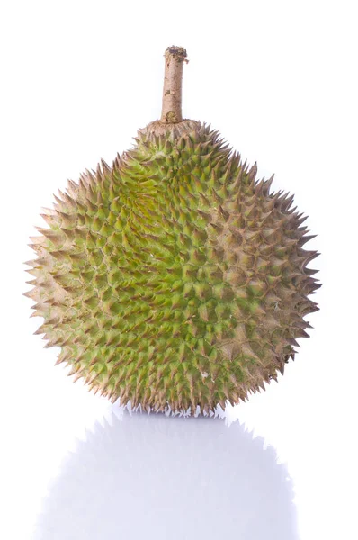 Primer Plano Tiro Durian Con Fondo Blanco Aislado — Foto de Stock