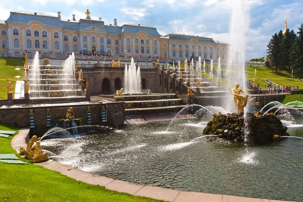 Fountains Petrodvorets Peterhof Saint Petersburg Russia — Stock Photo, Image