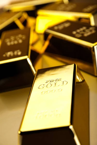 Balík Zlatých Barů Koncepce Vnějšího Financování — Stock fotografie