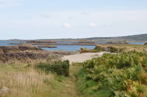 Sendero Largo Costa Cotentin Normandía — Foto de Stock