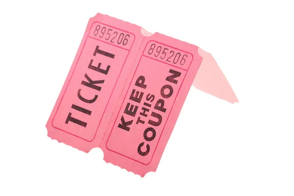 Biglietti Coupon Cartone Rosa Visita Spettacoli Concerti Ecc — Foto Stock