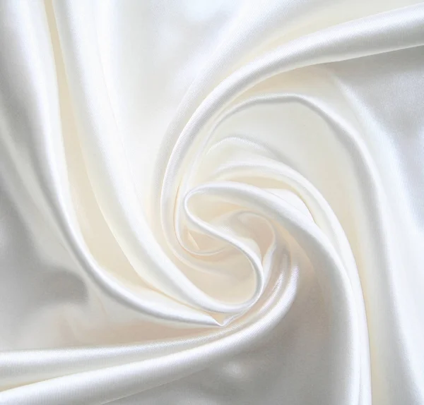 Λείο Κομψό Λευκό Μετάξι Μπορεί Χρησιμοποιηθεί Φόντο Του Γάμου — Φωτογραφία Αρχείου