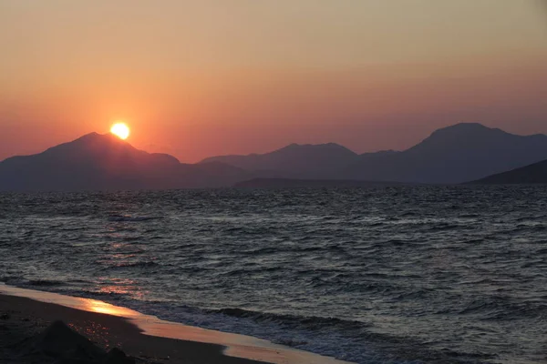 Puesta Sol Mar Egeo —  Fotos de Stock