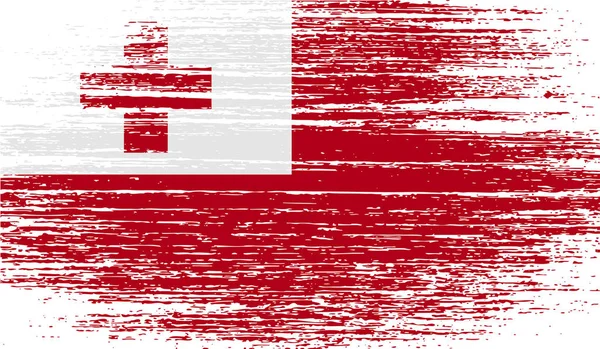 Bandiera Tonga Con Vecchia Texture Illustrazione — Foto Stock