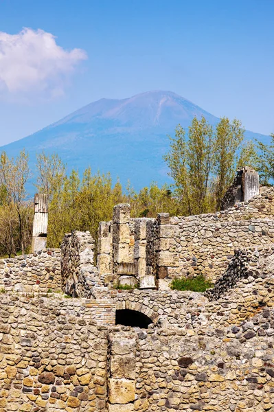 Ruinas Pompeya Monte Vesubio Pompeya Campania Italia — Foto de Stock
