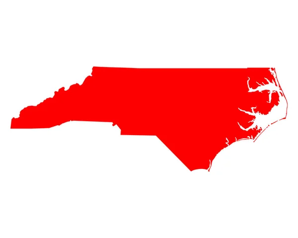 Карта Северной Каролины — стоковое фото