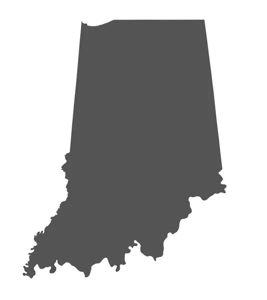 Mapa Indiana Eua Nonshaded — Fotografia de Stock