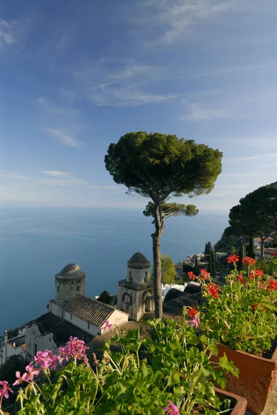 Vue Imprenable Ravello Sur Golfe Amalfi Campanie Italie — Photo