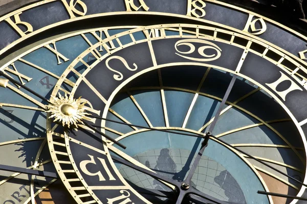 Detalhe Famoso Relógio Astronômico Praga — Fotografia de Stock