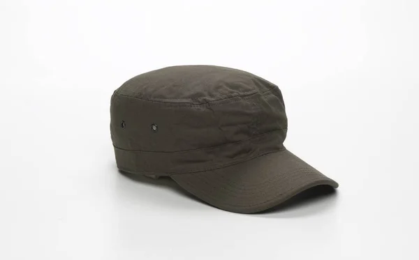 Primer Plano Gorra Camuflaje Sobre Fondo Blanco —  Fotos de Stock